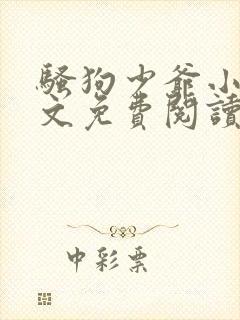 骚狗少爷小说全文免费阅读封面