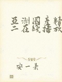 亚洲国产精品第二在线播放