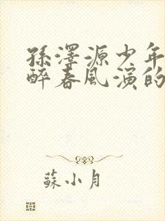 孙泽源少年白马醉春风演的谁