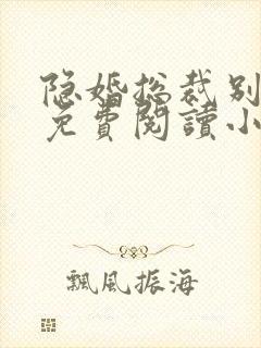 隐婚总裁别太坏免费阅读小说