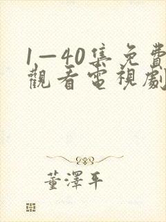 1—40集免费观看电视剧