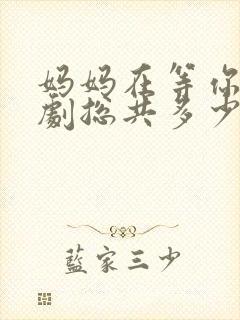 妈妈在等你电视剧总共多少集啊