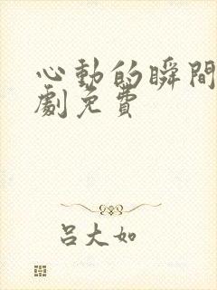 心动的瞬间电视剧免费