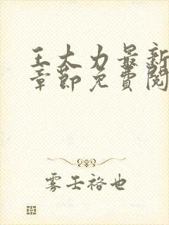 王大力最新更新章节免费阅读全文封面