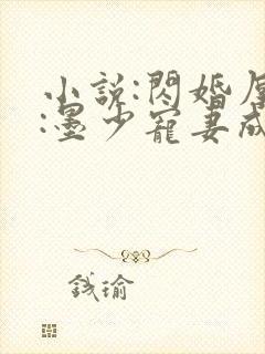 小说:闪婚厚爱:墨少宠妻成瘾