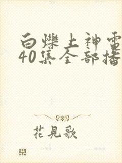 白烁上神电视剧40集全部播放