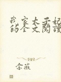 我家太子妃超凶的全文阅读阅读封面