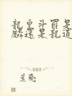 龙皇斗罗是唐舞麟还是龙逍遥