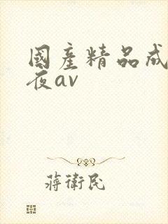 国产精品成人午夜av