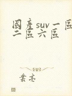 国产suv一区二区六区