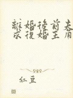 离婚后前夫哭着求复婚主角