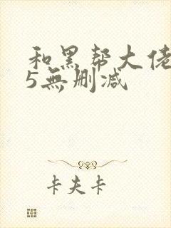 和黑帮大佬365无删减封面