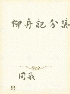 柳舟记分集介绍