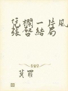 凭栏一片风云起张启结局