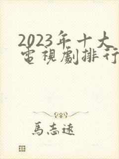 2023年十大电视剧排行榜