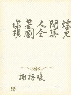 你是人间烟火电视剧全集免费观看