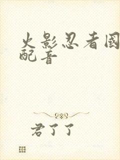 火影忍者国语版配音封面