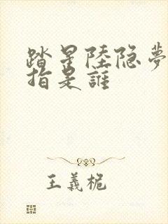 踏星陆隐梦中一指是谁