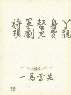 将军替身丫鬟电视剧免费观看