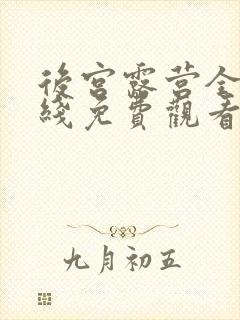 后宫露营全集在线免费观看