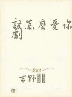 该怎么爱你电视剧