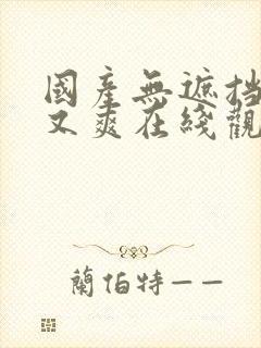 国产无遮挡又黄又爽在线观看逼封面