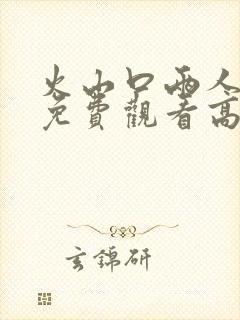 火山口两人电影免费观看高清