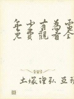 年少有为电视剧免费观看全集高清版封面