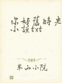 你好旧时光原著小说txt封面