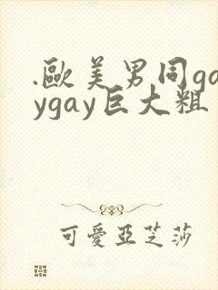 .欧美男同gaygay巨大粗