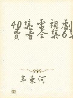 40集电视剧免费看全集6集