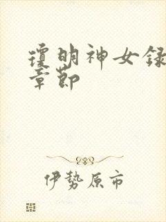 琼明神女录哪些章节封面