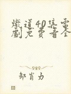 炽道40集电视剧免费看全集