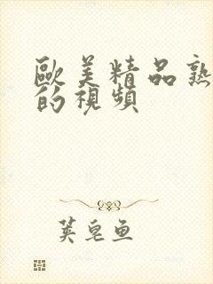 欧美精品熟妇乱的视频