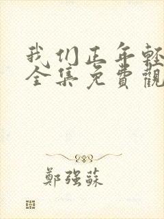 我们正年轻在线全集免费观看完整版封面