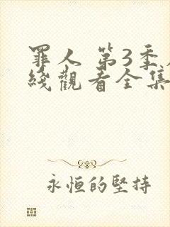 罪人 第3季在线观看全集免费播放