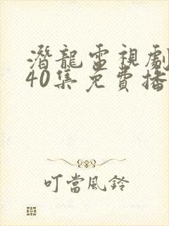 潜龙电视剧全集40集免费播放