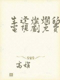 生逢灿烂的日子电视剧免费观看