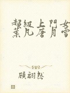 超级上门女婿 叶凡唐月雪小说免费阅读