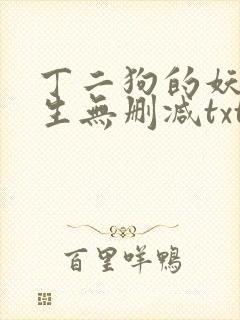丁二狗的妖孽人生无删减txt