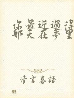 你最近过得好吗那天在梦里我又遇见你了歌词