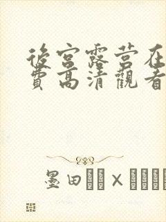 后宫露营在线免费高清观看