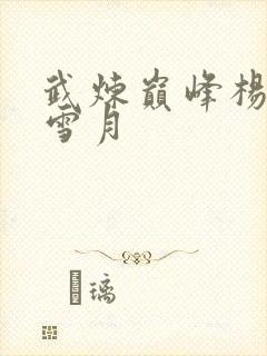 武炼巅峰杨开和雪月封面