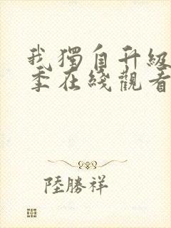 我独自升级第一季在线观看免费