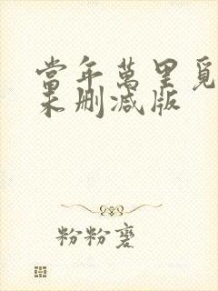 当年万里觅封侯未删减版