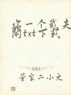 你一个武夫笔趣阁txt下载封面