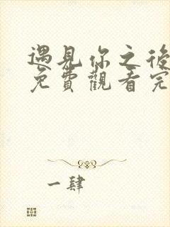 遇见你之后短剧免费观看完整版封面