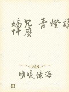 嫡兄 青灯讲的什么