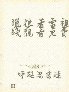 猎狼者电视剧在线观看免费完整版高清