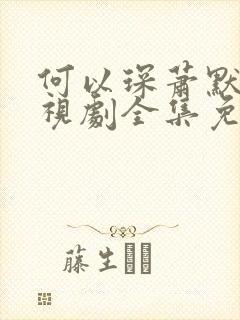 何以琛萧默笙电视剧全集免费封面